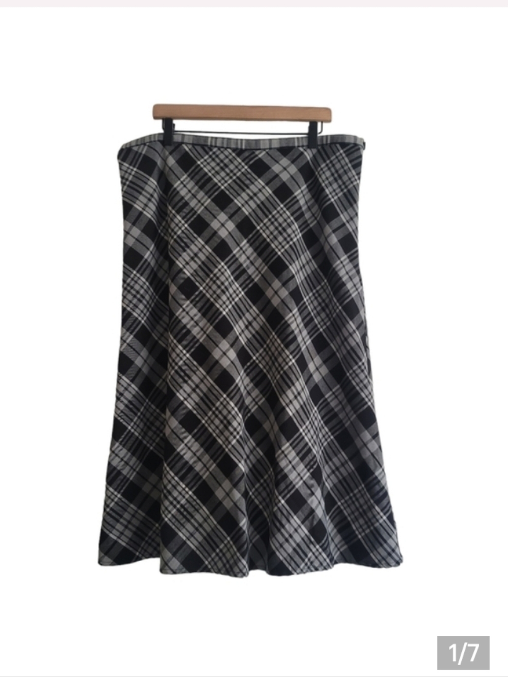 VTG White Stag XL Plaid Midi Skirt Y2K Academia Women 16/18